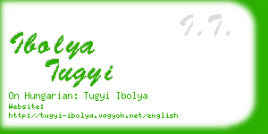 ibolya tugyi business card